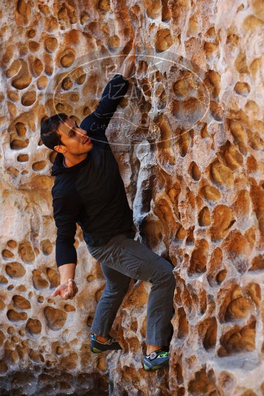 Bouldering in Hueco Tanks on 11/23/2018 with Blue Lizard Climbing and Yoga

Filename: SRM_20181123_1107250.jpg
Aperture: f/2.8
Shutter Speed: 1/250
Body: Canon EOS-1D Mark II
Lens: Canon EF 50mm f/1.8 II