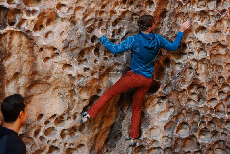 Bouldering in Hueco Tanks on 11/23/2018 with Blue Lizard Climbing and Yoga

Filename: SRM_20181123_1114500.jpg
Aperture: f/3.2
Shutter Speed: 1/200
Body: Canon EOS-1D Mark II
Lens: Canon EF 50mm f/1.8 II