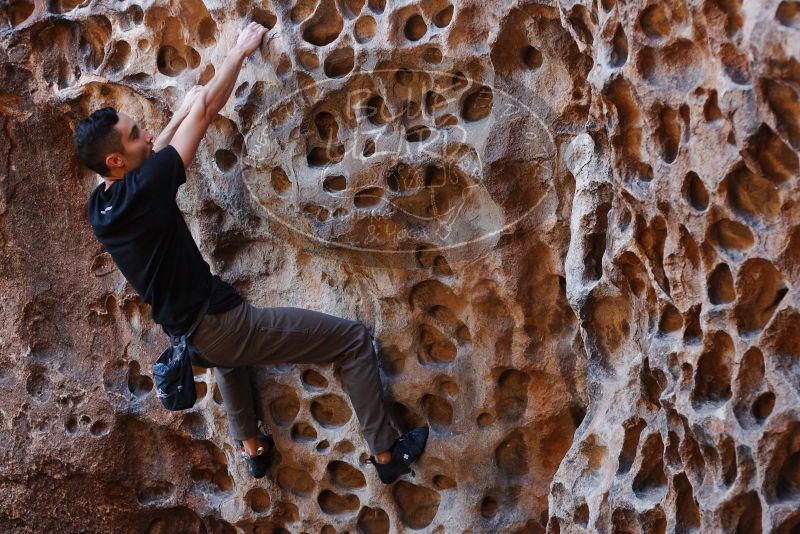 Bouldering in Hueco Tanks on 11/23/2018 with Blue Lizard Climbing and Yoga

Filename: SRM_20181123_1119490.jpg
Aperture: f/3.2
Shutter Speed: 1/160
Body: Canon EOS-1D Mark II
Lens: Canon EF 50mm f/1.8 II