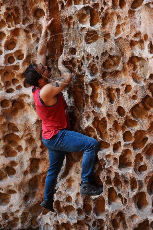 Bouldering in Hueco Tanks on 11/23/2018 with Blue Lizard Climbing and Yoga

Filename: SRM_20181123_1123140.jpg
Aperture: f/3.5
Shutter Speed: 1/125
Body: Canon EOS-1D Mark II
Lens: Canon EF 50mm f/1.8 II
