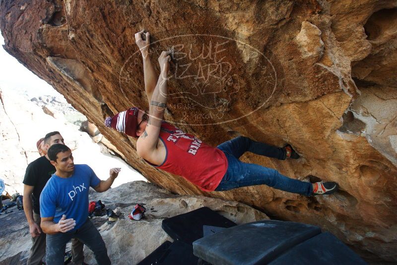 Bouldering in Hueco Tanks on 11/23/2018 with Blue Lizard Climbing and Yoga

Filename: SRM_20181123_1327200.jpg
Aperture: f/5.6
Shutter Speed: 1/640
Body: Canon EOS-1D Mark II
Lens: Canon EF 16-35mm f/2.8 L