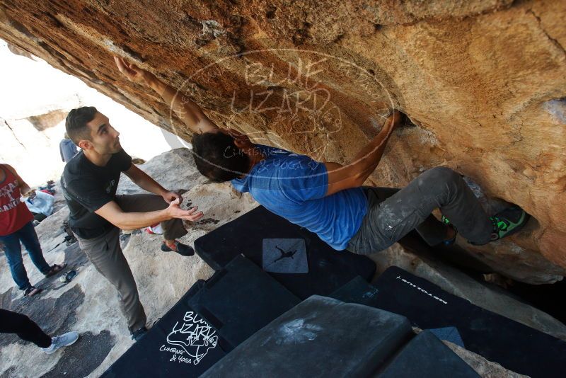 Bouldering in Hueco Tanks on 11/23/2018 with Blue Lizard Climbing and Yoga

Filename: SRM_20181123_1331591.jpg
Aperture: f/5.6
Shutter Speed: 1/500
Body: Canon EOS-1D Mark II
Lens: Canon EF 16-35mm f/2.8 L