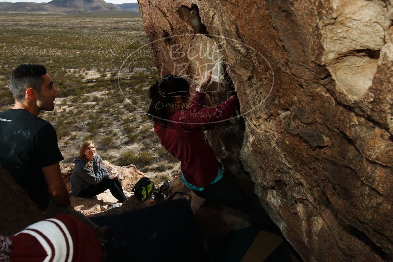 Bouldering in Hueco Tanks on 11/23/2018 with Blue Lizard Climbing and Yoga

Filename: SRM_20181123_1413220.jpg
Aperture: f/8.0
Shutter Speed: 1/250
Body: Canon EOS-1D Mark II
Lens: Canon EF 16-35mm f/2.8 L
