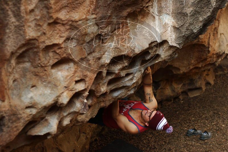 Bouldering in Hueco Tanks on 11/23/2018 with Blue Lizard Climbing and Yoga

Filename: SRM_20181123_1558400.jpg
Aperture: f/3.2
Shutter Speed: 1/250
Body: Canon EOS-1D Mark II
Lens: Canon EF 50mm f/1.8 II