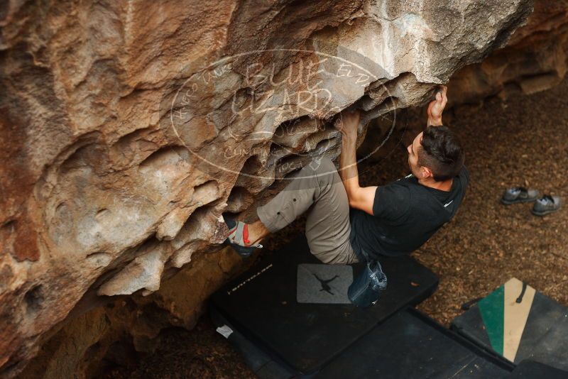 Bouldering in Hueco Tanks on 11/23/2018 with Blue Lizard Climbing and Yoga

Filename: SRM_20181123_1603290.jpg
Aperture: f/3.2
Shutter Speed: 1/250
Body: Canon EOS-1D Mark II
Lens: Canon EF 50mm f/1.8 II