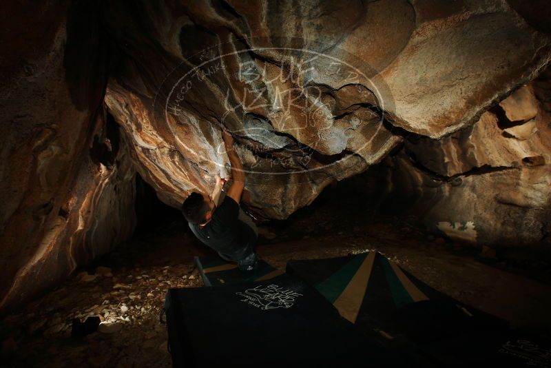 Bouldering in Hueco Tanks on 11/23/2018 with Blue Lizard Climbing and Yoga

Filename: SRM_20181123_1715330.jpg
Aperture: f/8.0
Shutter Speed: 1/250
Body: Canon EOS-1D Mark II
Lens: Canon EF 16-35mm f/2.8 L