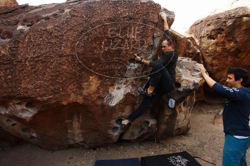 Bouldering in Hueco Tanks on 11/22/2018 with Blue Lizard Climbing and Yoga

Filename: SRM_20181122_1017460.jpg
Aperture: f/5.6
Shutter Speed: 1/250
Body: Canon EOS-1D Mark II
Lens: Canon EF 16-35mm f/2.8 L