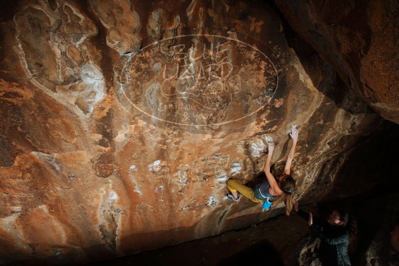 Bouldering in Hueco Tanks on 11/22/2018 with Blue Lizard Climbing and Yoga

Filename: SRM_20181122_1501160.jpg
Aperture: f/8.0
Shutter Speed: 1/250
Body: Canon EOS-1D Mark II
Lens: Canon EF 16-35mm f/2.8 L