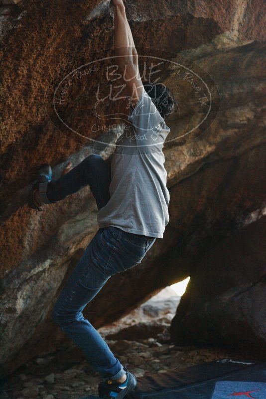 Bouldering in Hueco Tanks on 12/01/2018 with Blue Lizard Climbing and Yoga

Filename: SRM_20181201_1052230.jpg
Aperture: f/2.8
Shutter Speed: 1/250
Body: Canon EOS-1D Mark II
Lens: Canon EF 50mm f/1.8 II