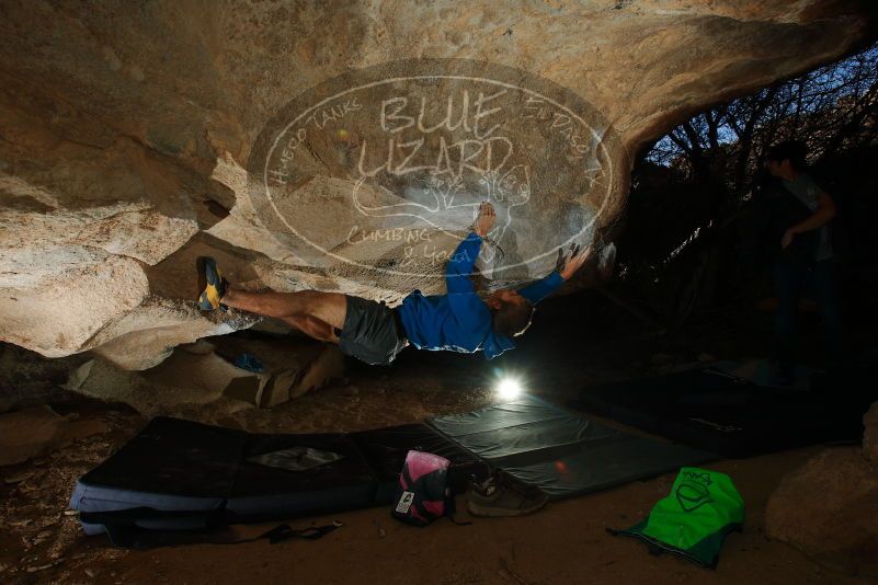 Bouldering in Hueco Tanks on 12/01/2018 with Blue Lizard Climbing and Yoga

Filename: SRM_20181201_1120590.jpg
Aperture: f/8.0
Shutter Speed: 1/250
Body: Canon EOS-1D Mark II
Lens: Canon EF 16-35mm f/2.8 L