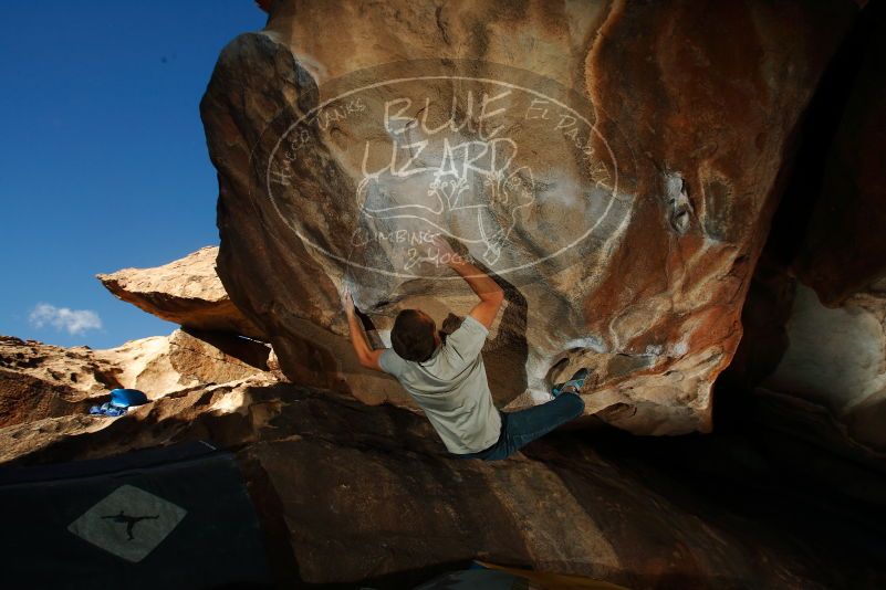 Bouldering in Hueco Tanks on 12/01/2018 with Blue Lizard Climbing and Yoga

Filename: SRM_20181201_1611050.jpg
Aperture: f/8.0
Shutter Speed: 1/250
Body: Canon EOS-1D Mark II
Lens: Canon EF 16-35mm f/2.8 L