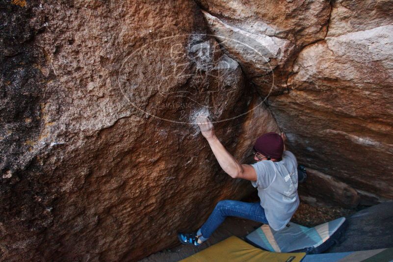 Bouldering in Hueco Tanks on 12/01/2018 with Blue Lizard Climbing and Yoga

Filename: SRM_20181201_1649450.jpg
Aperture: f/4.5
Shutter Speed: 1/250
Body: Canon EOS-1D Mark II
Lens: Canon EF 16-35mm f/2.8 L
