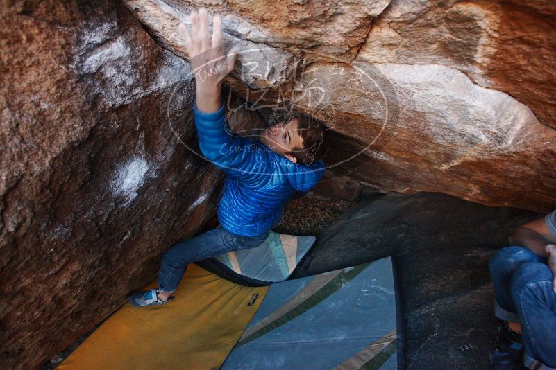 Bouldering in Hueco Tanks on 12/01/2018 with Blue Lizard Climbing and Yoga

Filename: SRM_20181201_1711200.jpg
Aperture: f/4.0
Shutter Speed: 1/200
Body: Canon EOS-1D Mark II
Lens: Canon EF 16-35mm f/2.8 L