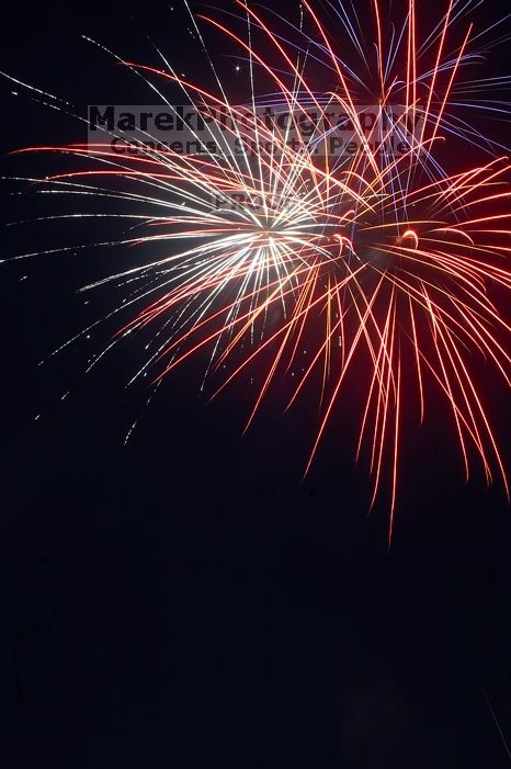 Independence day fireworks, outside of Austin, TX.

Filename: SRM_20060704_210346_5.jpg
Aperture: f/18.0
Shutter Speed: 8/1
Body: Canon EOS 20D
Lens: Canon EF-S 18-55mm f/3.5-5.6