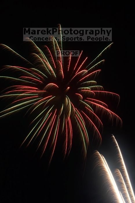 Independence day fireworks, outside of Austin, TX.

Filename: SRM_20060704_210856_5.jpg
Aperture: f/18.0
Shutter Speed: 8/1
Body: Canon EOS 20D
Lens: Canon EF-S 18-55mm f/3.5-5.6