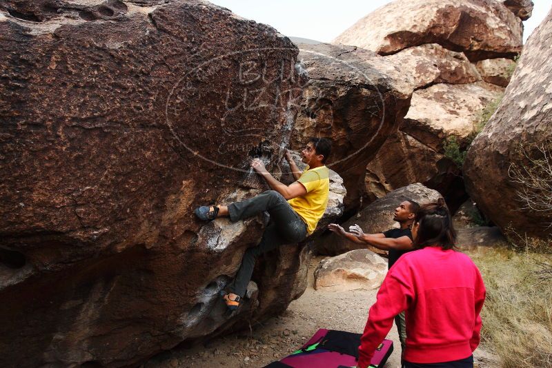 Bouldering in Hueco Tanks on 12/02/2018 with Blue Lizard Climbing and Yoga

Filename: SRM_20181202_1051360.jpg
Aperture: f/5.6
Shutter Speed: 1/250
Body: Canon EOS-1D Mark II
Lens: Canon EF 16-35mm f/2.8 L