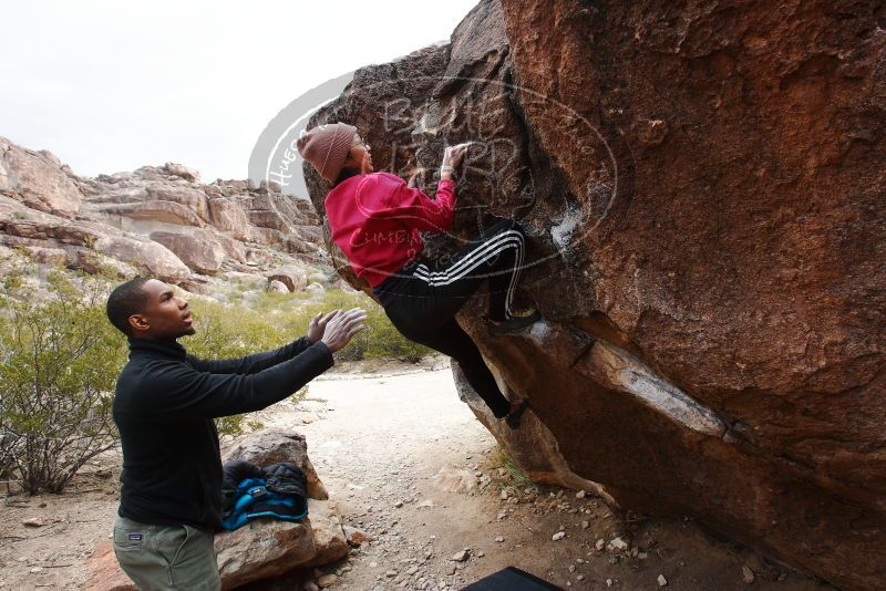 Bouldering in Hueco Tanks on 12/02/2018 with Blue Lizard Climbing and Yoga

Filename: SRM_20181202_1401540.jpg
Aperture: f/6.3
Shutter Speed: 1/250
Body: Canon EOS-1D Mark II
Lens: Canon EF 16-35mm f/2.8 L