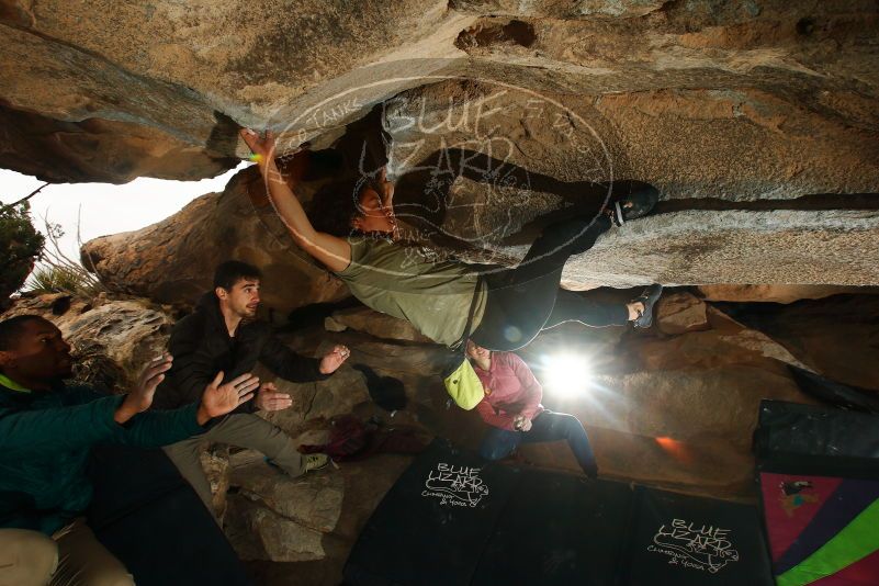 Bouldering in Hueco Tanks on 12/08/2018 with Blue Lizard Climbing and Yoga

Filename: SRM_20181208_1240250.jpg
Aperture: f/8.0
Shutter Speed: 1/200
Body: Canon EOS-1D Mark II
Lens: Canon EF 16-35mm f/2.8 L