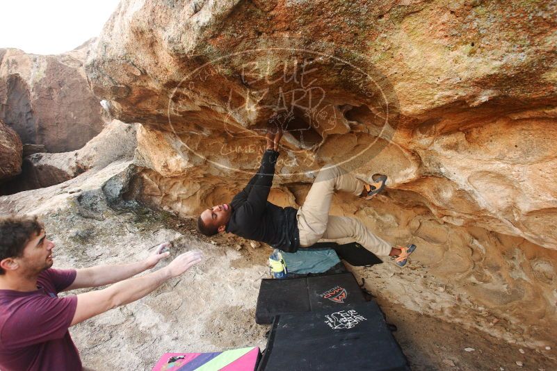 Bouldering in Hueco Tanks on 12/08/2018 with Blue Lizard Climbing and Yoga

Filename: SRM_20181208_1622010.jpg
Aperture: f/5.6
Shutter Speed: 1/250
Body: Canon EOS-1D Mark II
Lens: Canon EF 16-35mm f/2.8 L