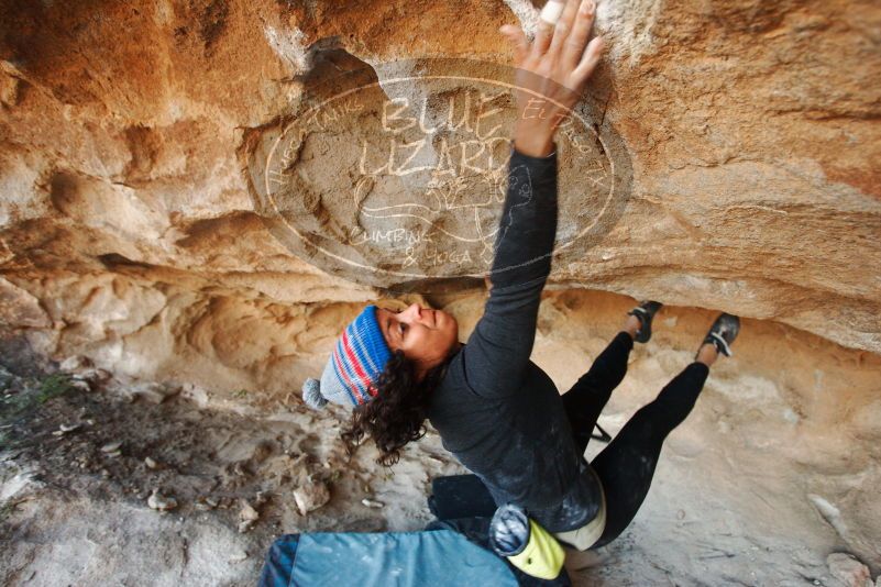 Bouldering in Hueco Tanks on 12/08/2018 with Blue Lizard Climbing and Yoga

Filename: SRM_20181208_1659481.jpg
Aperture: f/3.5
Shutter Speed: 1/250
Body: Canon EOS-1D Mark II
Lens: Canon EF 16-35mm f/2.8 L