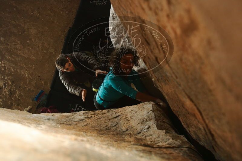 Bouldering in Hueco Tanks on 12/09/2018 with Blue Lizard Climbing and Yoga

Filename: SRM_20181209_1457550.jpg
Aperture: f/5.6
Shutter Speed: 1/250
Body: Canon EOS-1D Mark II
Lens: Canon EF 16-35mm f/2.8 L