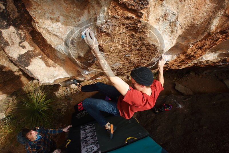 Bouldering in Hueco Tanks on 12/21/2018 with Blue Lizard Climbing and Yoga

Filename: SRM_20181221_1508530.jpg
Aperture: f/8.0
Shutter Speed: 1/250
Body: Canon EOS-1D Mark II
Lens: Canon EF 16-35mm f/2.8 L