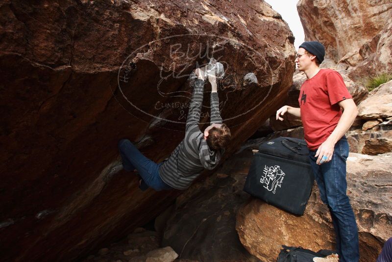 Bouldering in Hueco Tanks on 12/21/2018 with Blue Lizard Climbing and Yoga

Filename: SRM_20181221_1550120.jpg
Aperture: f/6.3
Shutter Speed: 1/250
Body: Canon EOS-1D Mark II
Lens: Canon EF 16-35mm f/2.8 L