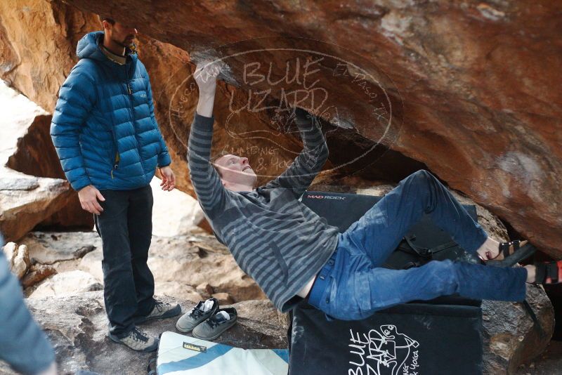 Bouldering in Hueco Tanks on 12/21/2018 with Blue Lizard Climbing and Yoga

Filename: SRM_20181221_1701500.jpg
Aperture: f/2.5
Shutter Speed: 1/250
Body: Canon EOS-1D Mark II
Lens: Canon EF 50mm f/1.8 II