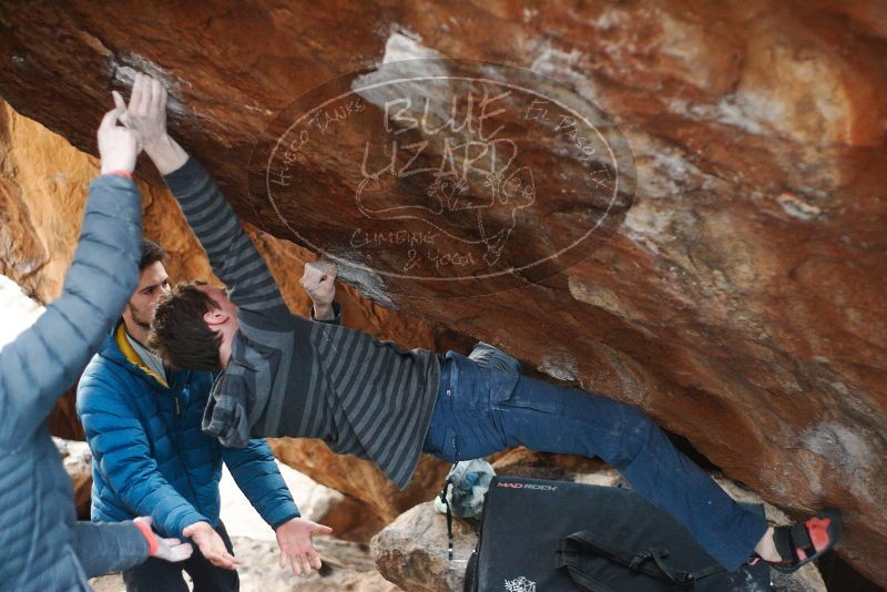 Bouldering in Hueco Tanks on 12/21/2018 with Blue Lizard Climbing and Yoga

Filename: SRM_20181221_1702020.jpg
Aperture: f/2.5
Shutter Speed: 1/250
Body: Canon EOS-1D Mark II
Lens: Canon EF 50mm f/1.8 II