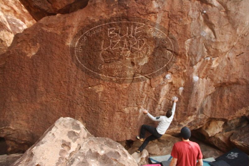 Bouldering in Hueco Tanks on 12/21/2018 with Blue Lizard Climbing and Yoga

Filename: SRM_20181221_1749430.jpg
Aperture: f/3.2
Shutter Speed: 1/250
Body: Canon EOS-1D Mark II
Lens: Canon EF 16-35mm f/2.8 L