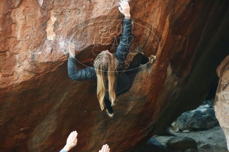 Bouldering in Hueco Tanks on 12/22/2018 with Blue Lizard Climbing and Yoga
Filename: SRM_20181222_1742470.jpg
Aperture: f/2.2
Shutter Speed: 1/320
Body: Canon EOS-1D Mark II
Lens: Canon EF 50mm f/1.8 II