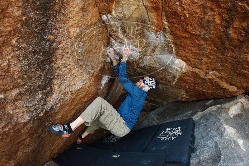Bouldering in Hueco Tanks on 12/23/2018 with Blue Lizard Climbing and Yoga

Filename: SRM_20181223_1114410.jpg
Aperture: f/4.5
Shutter Speed: 1/250
Body: Canon EOS-1D Mark II
Lens: Canon EF 16-35mm f/2.8 L