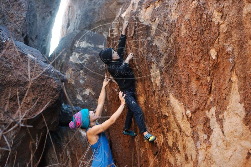 Bouldering in Hueco Tanks on 12/24/2018 with Blue Lizard Climbing and Yoga

Filename: SRM_20181224_1636430.jpg
Aperture: f/3.2
Shutter Speed: 1/200
Body: Canon EOS-1D Mark II
Lens: Canon EF 50mm f/1.8 II