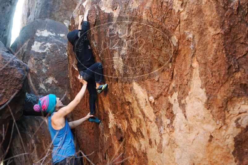 Bouldering in Hueco Tanks on 12/24/2018 with Blue Lizard Climbing and Yoga

Filename: SRM_20181224_1637170.jpg
Aperture: f/3.2
Shutter Speed: 1/200
Body: Canon EOS-1D Mark II
Lens: Canon EF 50mm f/1.8 II