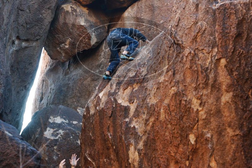 Bouldering in Hueco Tanks on 12/24/2018 with Blue Lizard Climbing and Yoga

Filename: SRM_20181224_1637550.jpg
Aperture: f/4.0
Shutter Speed: 1/200
Body: Canon EOS-1D Mark II
Lens: Canon EF 50mm f/1.8 II