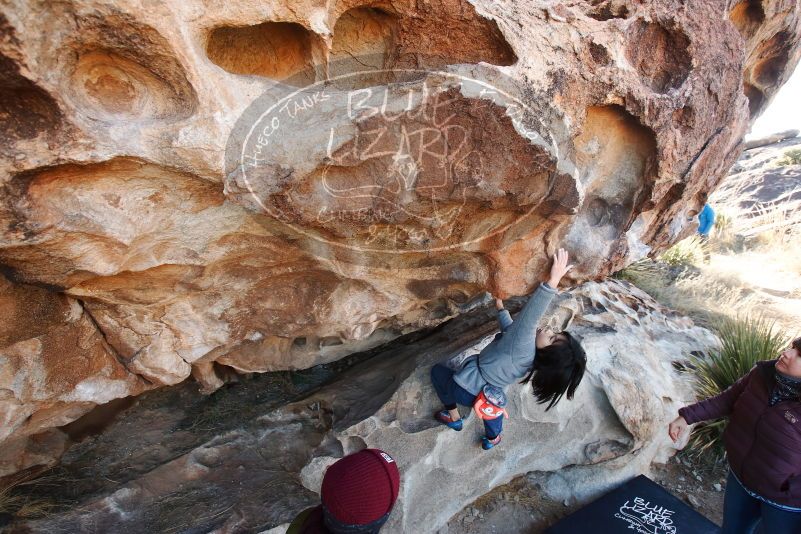 Bouldering in Hueco Tanks on 12/30/2018 with Blue Lizard Climbing and Yoga

Filename: SRM_20181230_1031380.jpg
Aperture: f/5.0
Shutter Speed: 1/200
Body: Canon EOS-1D Mark II
Lens: Canon EF 16-35mm f/2.8 L