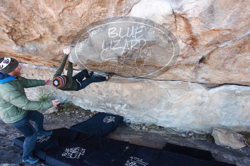 Bouldering in Hueco Tanks on 12/30/2018 with Blue Lizard Climbing and Yoga

Filename: SRM_20181230_1100100.jpg
Aperture: f/4.5
Shutter Speed: 1/200
Body: Canon EOS-1D Mark II
Lens: Canon EF 16-35mm f/2.8 L