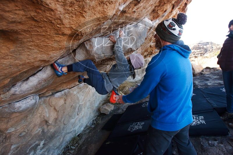 Bouldering in Hueco Tanks on 12/30/2018 with Blue Lizard Climbing and Yoga

Filename: SRM_20181230_1124340.jpg
Aperture: f/5.6
Shutter Speed: 1/250
Body: Canon EOS-1D Mark II
Lens: Canon EF 16-35mm f/2.8 L