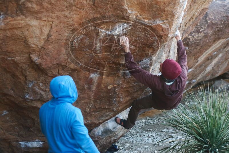 Bouldering in Hueco Tanks on 12/30/2018 with Blue Lizard Climbing and Yoga

Filename: SRM_20181230_1602000.jpg
Aperture: f/2.8
Shutter Speed: 1/250
Body: Canon EOS-1D Mark II
Lens: Canon EF 50mm f/1.8 II