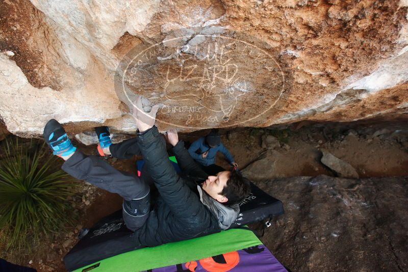 Bouldering in Hueco Tanks on 01/01/2019 with Blue Lizard Climbing and Yoga

Filename: SRM_20190101_1112220.jpg
Aperture: f/5.0
Shutter Speed: 1/200
Body: Canon EOS-1D Mark II
Lens: Canon EF 16-35mm f/2.8 L