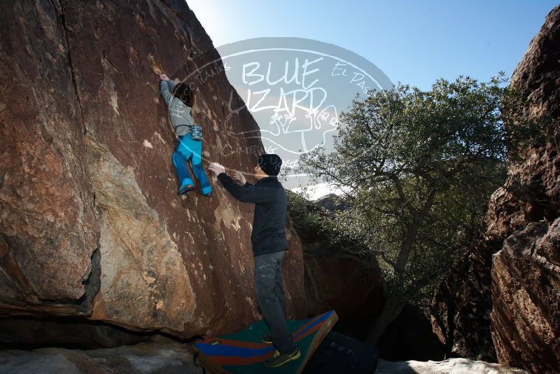 Bouldering in Hueco Tanks on 01/01/2019 with Blue Lizard Climbing and Yoga

Filename: SRM_20190101_1218520.jpg
Aperture: f/7.1
Shutter Speed: 1/250
Body: Canon EOS-1D Mark II
Lens: Canon EF 16-35mm f/2.8 L