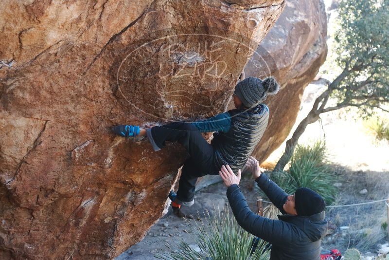 Bouldering in Hueco Tanks on 01/01/2019 with Blue Lizard Climbing and Yoga

Filename: SRM_20190101_1321590.jpg
Aperture: f/4.0
Shutter Speed: 1/250
Body: Canon EOS-1D Mark II
Lens: Canon EF 50mm f/1.8 II