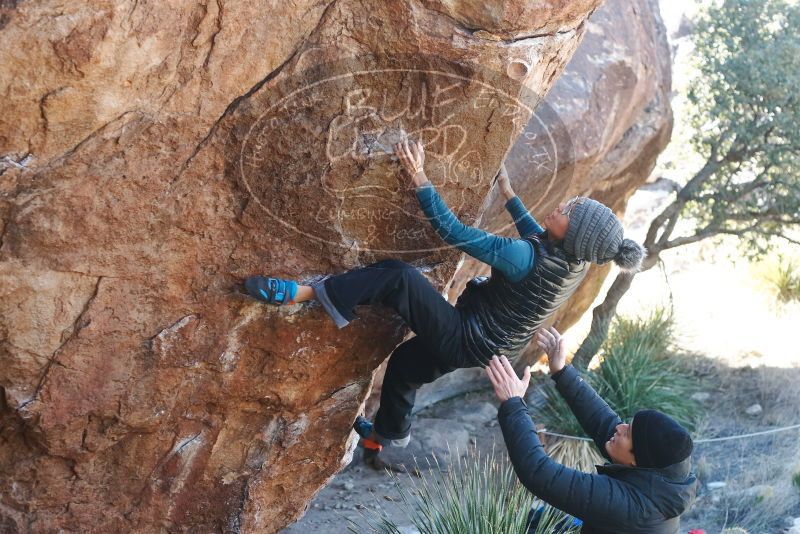 Bouldering in Hueco Tanks on 01/01/2019 with Blue Lizard Climbing and Yoga

Filename: SRM_20190101_1322000.jpg
Aperture: f/3.5
Shutter Speed: 1/250
Body: Canon EOS-1D Mark II
Lens: Canon EF 50mm f/1.8 II