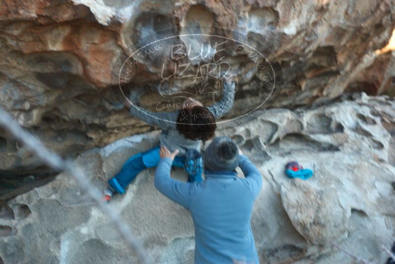 Bouldering in Hueco Tanks on 01/01/2019 with Blue Lizard Climbing and Yoga

Filename: SRM_20190101_1740380.jpg
Aperture: f/4.0
Shutter Speed: 1/30
Body: Canon EOS-1D Mark II
Lens: Canon EF 50mm f/1.8 II