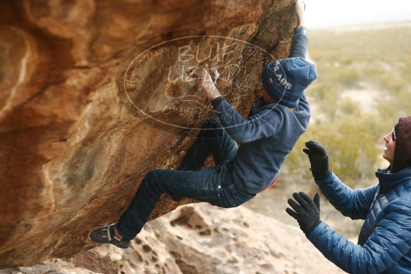 Bouldering in Hueco Tanks on 01/02/2019 with Blue Lizard Climbing and Yoga

Filename: SRM_20190102_1456570.jpg
Aperture: f/2.5
Shutter Speed: 1/400
Body: Canon EOS-1D Mark II
Lens: Canon EF 50mm f/1.8 II