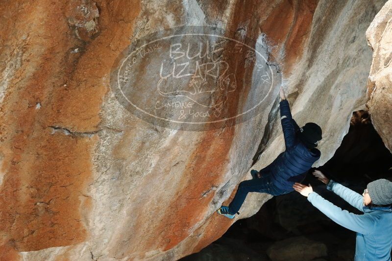 Bouldering in Hueco Tanks on 01/01/2019 with Blue Lizard Climbing and Yoga

Filename: SRM_20190101_1149410.jpg
Aperture: f/8.0
Shutter Speed: 1/250
Body: Canon EOS-1D Mark II
Lens: Canon EF 50mm f/1.8 II