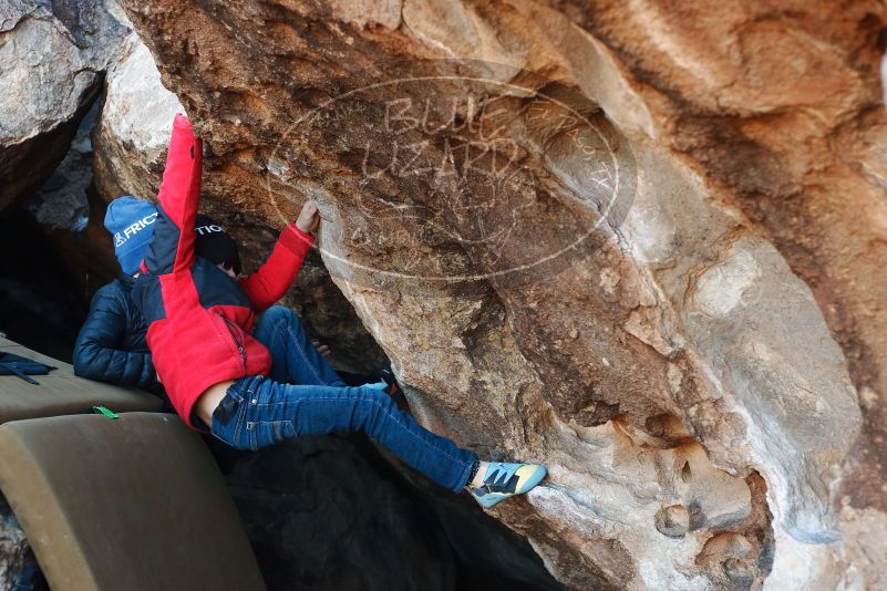 Bouldering in Hueco Tanks on 12/31/2018 with Blue Lizard Climbing and Yoga

Filename: SRM_20181231_1008410.jpg
Aperture: f/3.5
Shutter Speed: 1/250
Body: Canon EOS-1D Mark II
Lens: Canon EF 50mm f/1.8 II