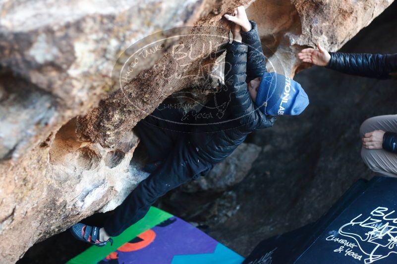 Bouldering in Hueco Tanks on 12/31/2018 with Blue Lizard Climbing and Yoga

Filename: SRM_20181231_1015210.jpg
Aperture: f/2.5
Shutter Speed: 1/250
Body: Canon EOS-1D Mark II
Lens: Canon EF 50mm f/1.8 II