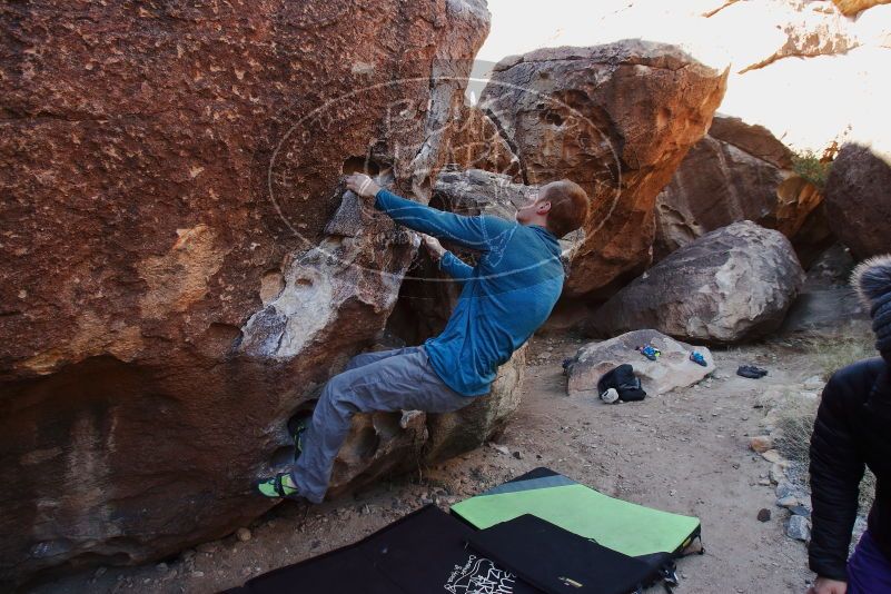 Bouldering in Hueco Tanks on 01/05/2019 with Blue Lizard Climbing and Yoga

Filename: SRM_20190105_1056490.jpg
Aperture: f/6.3
Shutter Speed: 1/200
Body: Canon EOS-1D Mark II
Lens: Canon EF 16-35mm f/2.8 L