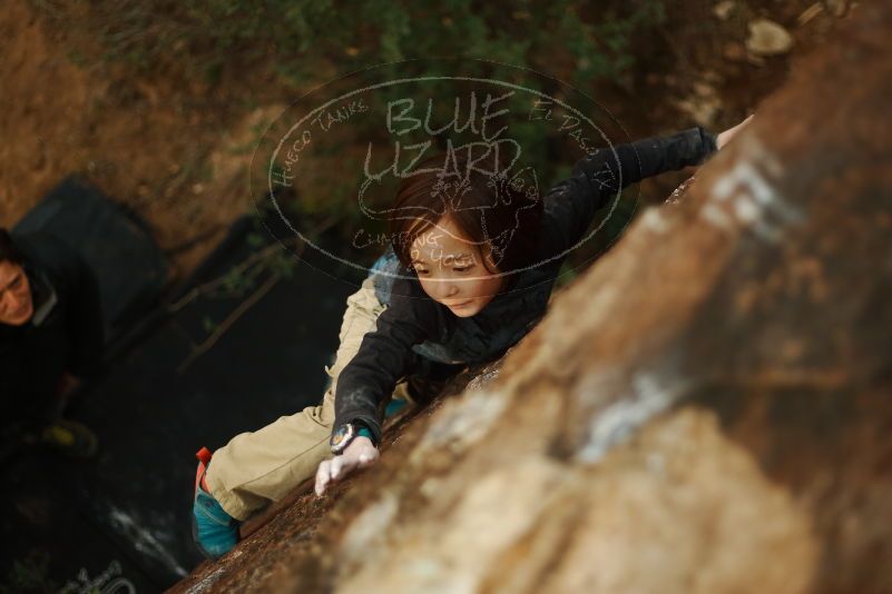 Bouldering in Hueco Tanks on 01/05/2019 with Blue Lizard Climbing and Yoga

Filename: SRM_20190105_1538260.jpg
Aperture: f/1.8
Shutter Speed: 1/1250
Body: Canon EOS-1D Mark II
Lens: Canon EF 50mm f/1.8 II